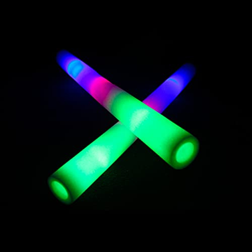 KUMUNDO - 25 Unidades Palos Led 48cm, Palos led para Bodas, Barras Luminosas, Sticks Luminosos para Fiestas, Palos de Espuma Luminosos con led Multicolor