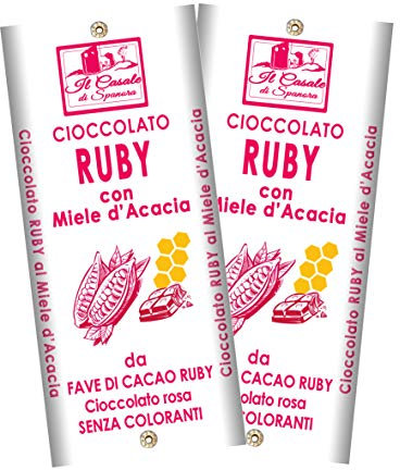 NOVITÀ | Cioccolato RUBY | da Fave di Cacao Rosa | set tavolette 2 pz – 190 gr