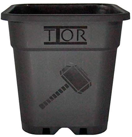 Lot de 20 pots carrés solides pour culture hydroponique, 18 litres, grande capacité et résistance.
