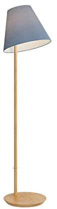 Lucande Stehlampe 'Jinda' (Skandinavisch) in Blau aus Textil u.a. für Wohnzimmer & Esszimmer (1 flammig, E27) - Stehleuchte, Floor Lamp, Standleuchte, Wohnzimmerlampe, Wohnzimmerlampe