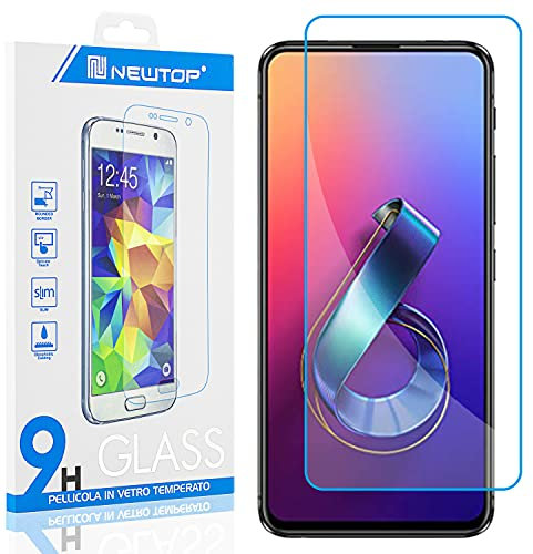 N NEWTOP [1 PEZZO Pellicola GLASS FILM Compatibile con ASUS ZENFONE 6 ZS630KL 6.4'', Fina 0.3mm Durezza 9H Vetro Temperato Proteggi Schermo Display Protettiva Anti Urto Graffio Protezione