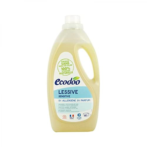 Ecodoo Waschmittel Sensitive, 0% 2l, Flüssigkeit, Blumenmuster, Farbstofffrei, Delicates