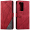 Vankii Cover per Huawei P40 PRO, Flip Caso Libro Premium Portafoglio Custodia in Pelle PU Magnetica,Custodia Pelle Sintetica TPU Silicone Antiurto,Funzione Supporto Slot Schede (Rosso)