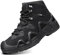 IYVW A07 Stivali invernali da uomo, impermeabili, foderati in pelliccia, caldi stivali da neve, antiscivolo, da trekking, trekking, camminate, scarpe alte nero 46 EU