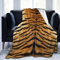ZZXHG Kuscheldecke Flauschige 150x200 XL Braunes Tigerfell, Weiche Plüsch Decke für Kinder Adulte, Warm Flanell Fleecedecke Wendedecke Wohndecke für Bett, Wolldecke Sofadecke Tagesdecke