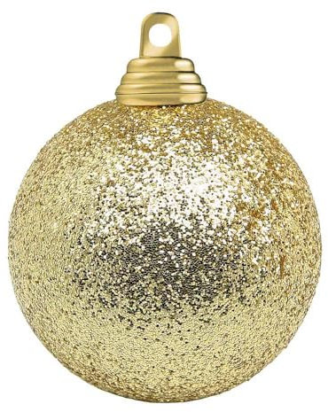 Glitzer-Weihnachtskugeln in Gold aus Kunststoff, 10 cm Ø - 6 Stück