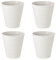 4x FNISS Waste Bin Home And Office Wastepaper Basket Plastic Trash Can Dust Rubbish Garbage Bins White 10 L + Free Shoe Bag