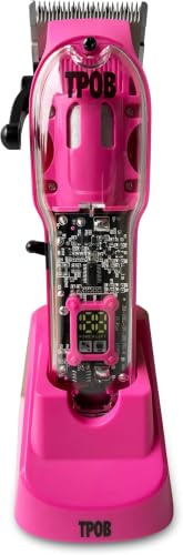 TPOB Slime 2 Candy Edition Barber Tondeuse à cheveux pour homme 6800 tr/min avec étui rose mat et lame conique