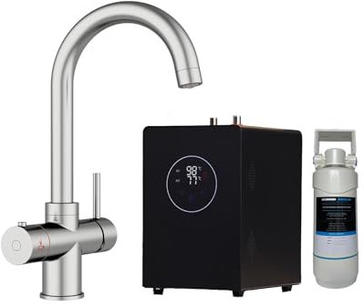 Liquida HT43BN 4 in 1 Brushed Nickel Instant Boiling Water Kitchen Tap