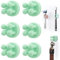 Zayin Silicone Toothbrush Zahnbürstenhalter Rasiererhalter Multifunktions-Haken Wasserdicht Selbstklebend Zahnbürstenhaken Stopfenhalter (6 Stück Grün)