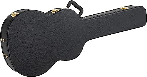 ROCKTILE Custodia rigida per chitarra classica - Astuccio rigido - Flight Case chiudibile a chiave - Borsa stampata imbottita - Nero