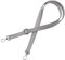 Gurt Band Schulterriemen für Damen Taschen Handtasche - Grau - Farbe Metallteile Silber - Länge verstellbar 70-128 cm - Breite 1,8 cm - Schultergurt Umhängetasche Trageriemen Riemen Umhängegurt