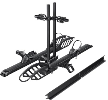 Young Electric Ebike Rack with Ramp 200 lbs 2-Bike Rack Hitch Mount