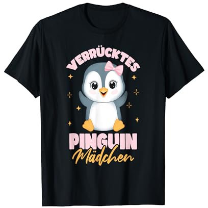 Verrücktes Pinguin Mädchen T-Shirt