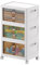 MECOLOR Installation free folding cabinet storage bins with lids storage closet,11.7Gal Bathroom cleaning cabinet Kitchen organizing bins Bedroom storage cabinet (3pack)