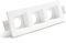 YASTA Porta Faretto Quadrato Da Incasso In Gesso Bianco 3 Luci Da Soffitto Verniciabile GS-5054