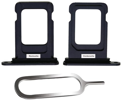 IS-TECK SIM-Kartenhalter Ersatz SIM-Tray Kompatibel mit iPhone 12 inklusive SIM-Nadel SIM-Kartensteckplatz (Schwarz)