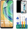 Para Xiaomi Mi 10T Lite 5G Pantalla LCD Para Xiaomi Mi 10T Lite 5G Reemplazo de pantalla M2007J17G Kits de reparación de digitalizador táctil (Negro, Con Marco)