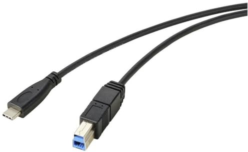 Renkforce USB-Kabel USB 3.2 Gen1 USB-C® Stecker, USB-B Stecker 1.80 m Schwarz Gesamtschirm RF-5720408