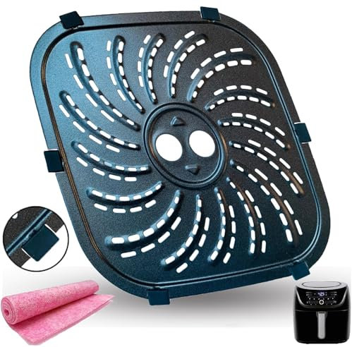 CyHiThai 8QT Air Fryer Crisper Plate for PowerXL Vortex Pro Air Fryer Plus, Upgraded Nonstick Air Fryer Rack Grill Pan Plate Insert Grate Shelf Grid for PowerXL 8QT Air Fryers, Dishwasher Safe