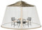GOPLUS Moustiquaire pour Parasol et Tonnelle de Camping Terrasse 2,43-3m avec 2 Portes à Double Fermeture Eclair,Moustiquaire Réglable Filet pour Parasol pour Parasol,Filet pour Parasol (Beige)