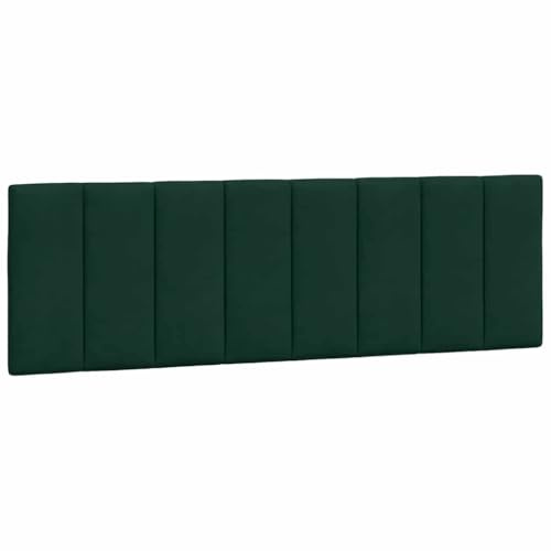 vidaXL Cabecero de Cama Acolchado Hanko Terciopelo Verde Oscuro 160 cm