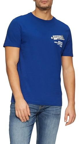 s.Oliver Baumwoll-T-Shirt mit Frontprint und Flammgarnstruktur