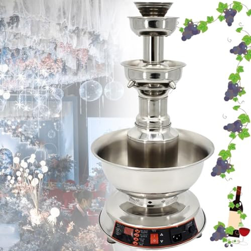 Party Beverage Fountain,Wine Fountain Machine, 3-Tier Party Drink Dispenser, Adjustment Juice and Wine Fountain,for Wedding Bar Christmas Home Decor