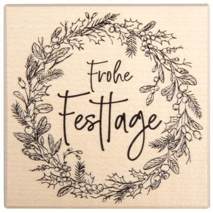 Rayher Stempel Frohe Festtage, 7x7cm, 29267000