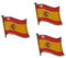 3 Broche de bandera de países, pines de bandera de países, insignia a granel, aleación de metal, recuerdo, bandera de países, pines de solapa para sombrero, ropa, mochila, insignia (España)
