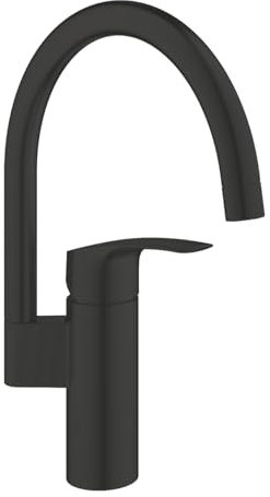 Grohe Eurosmart Mitigeur évier cuisine bouche haute,noir mat