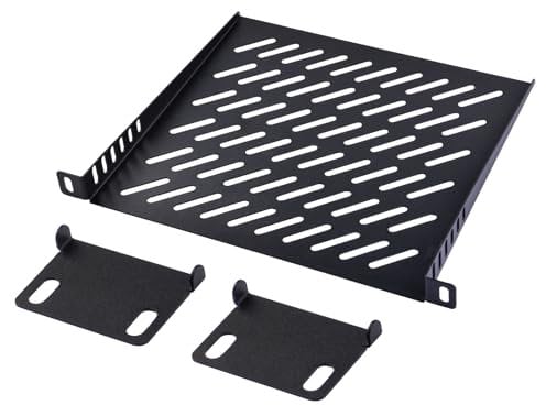 GeeekPi 10 inch 0.5U Server Rack Shelf Vented Rack Mount Cantilever Tray for 10 Inch Network Equipment Rack & Cabinet and DeskPi Rackmate T1/T0 (0.5U)