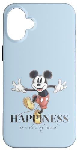 Disney 100 Anniversary Mickey Mouse D100 Quote Happiness Case for iPhone 16 Plus