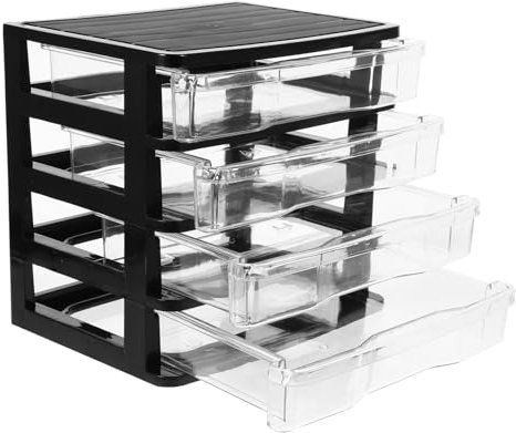 CANIGHT Desktop Makeup Organizer Files Makeup Drawer Organizer 7 Section Storage Box Sliding Drawers