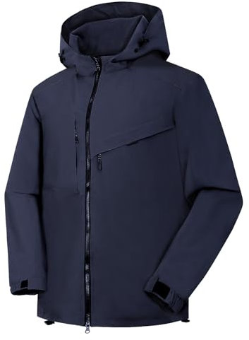 Taoyoule Manteau Imperméable pour Hommes Veste D'extérieur de Pluie de Montagne Coupe-vent Léger Veste Décontractée pour la Randonnée et la Pêche