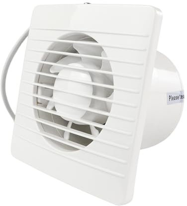iMeshbean Badlüfter Abluftventilator 100mm, Wandlüfter WC Lüfter mit Rückflussleitblech, Ventilator Leise Für Küche Bad Garage (100mm)