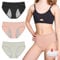 AUYAO Perioden Unterwäsche Mädchen 3Pcs Periodenslip Periodenunterschwäsche Snuggs 25ML Menstruationsunterwäsche Nur Die Periodenunterwäsche Set Unterhosen Menstruation Teenager (L-Schwarz/Rosa/Grau)