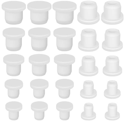 ​​iplusmile 25 Stück Silikonstopfen für Salz und Pfeffer - Wiederverwendbare, Hochtemperaturbeständige Dichtungsstopfen für 11-16 mm Öffnungen - Runde Verschlusskappen für Streuer und Küche​​