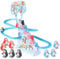 Slide Toy, Roller Coaster Racetrack, Music and LED Light-Up Design, Fun Interactive Animal Race Game, for Birthday Offer, 28 x 25 x 15 cm/11,02 x 9,84 x 5,91 Zoll