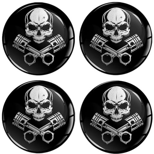 Biomar Labs 4 x 60mm Aufkleber 3D Silikon Für Radkappen Nabenkappen Radnabendeckel Rad-Aufkleber Nabendeckel Silber A 660