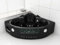 Milano Whirlpool 140 x 140 cm, colore nero, spa interna per 2 persone con idromassaggio, luce a LED, riscaldamento, sistema audio Bluetooth e disinfezione all'ozono