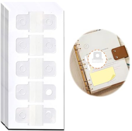 Stabile Ringbuch-Aufkleber, transparent, selbstklebende Lochverstärkungs-Tabs für Dokumente, Fotos, Postkarten, robuste Kunststoff-Hänge-Tabs für Büro, Schule und Einzelhandel, 300 Stück