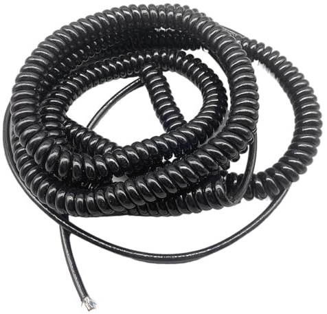 Spiral-Verlängerungskabel aus Federdraht, 8-adrig, 22 AWG, Spiral-Netzwerkkabel, Abschirmung, Verbundsignalkabel, Hintergrundkabel(Stretch 12 Meters)