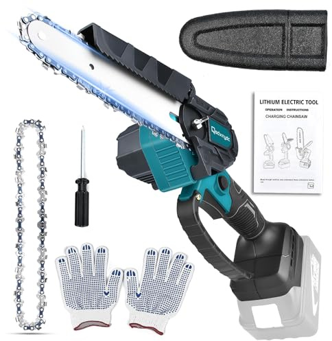 FYJUL Bürstenlose 6 Zoll Mini Kettensäge für Makita 18V LXT(Kein Akku) | Kabellose Einhand Ersatz Kettensägen für Makita Battery, Elektro Chainsaw,fur Holzschneiden/Baumbeschneiden/Gartenscheren