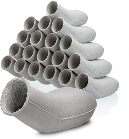 MediRange Pulp Disposable Urine Bottles Male Pack of 20, 800ml - Made from 100% Cellulose-Based Fibres Urinal Bottles for Men, UK Made Pee Container - Eco Friendly, Fully Maceratable Male Urinal