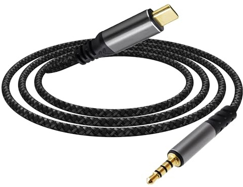 YARCHONN USB C to 3.5mm TRRS Audio Aux Cable Adapter -1.5M/4.9FT | USB Type C Male to 3.5mm Male, Stereo Headphone Cable, Mic Cord,for Phone Tablet Speaker