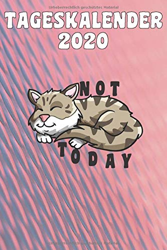 Tageskalender 2020 Not Today: A5 (6x9) Katzenmotiv Not Today