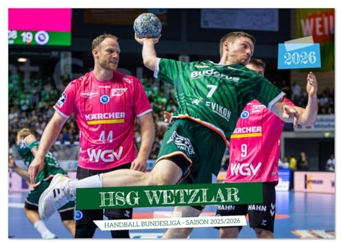 Kalender - HSG Wetzlar Handball Bundesliga Saison 2025/2026 (Wandkalender 2026 DIN A3 quer), CALVENDO Monatskalender