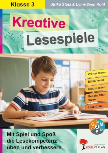 Kreative Lesespiele Klasse 3 Grundschule Lesekompetenz Grundschrift | Lesestreifen Leserätsel Lesememory Sinnerfassung Förderbedarf | 64 ... Spielerisch die Lesekompetenz verbessern