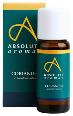 Absolute Aromas Coriander (coriandrum sativum) Essential Oil 10ml - 100% Pure, Natural, Undiluted, Vegan and Cruelty-Free - for use in Diffusers and Aromatherapy Blends